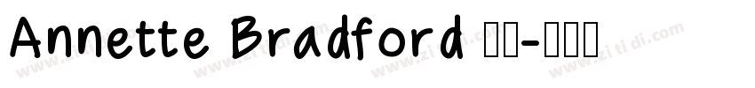 Annette Bradford 常规字体转换